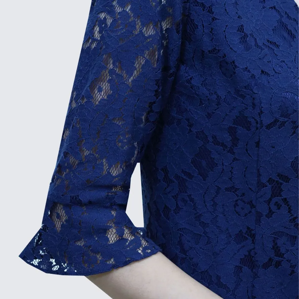 VERONIQA Navy Blue Dress VE-D1254 IGPU22-2