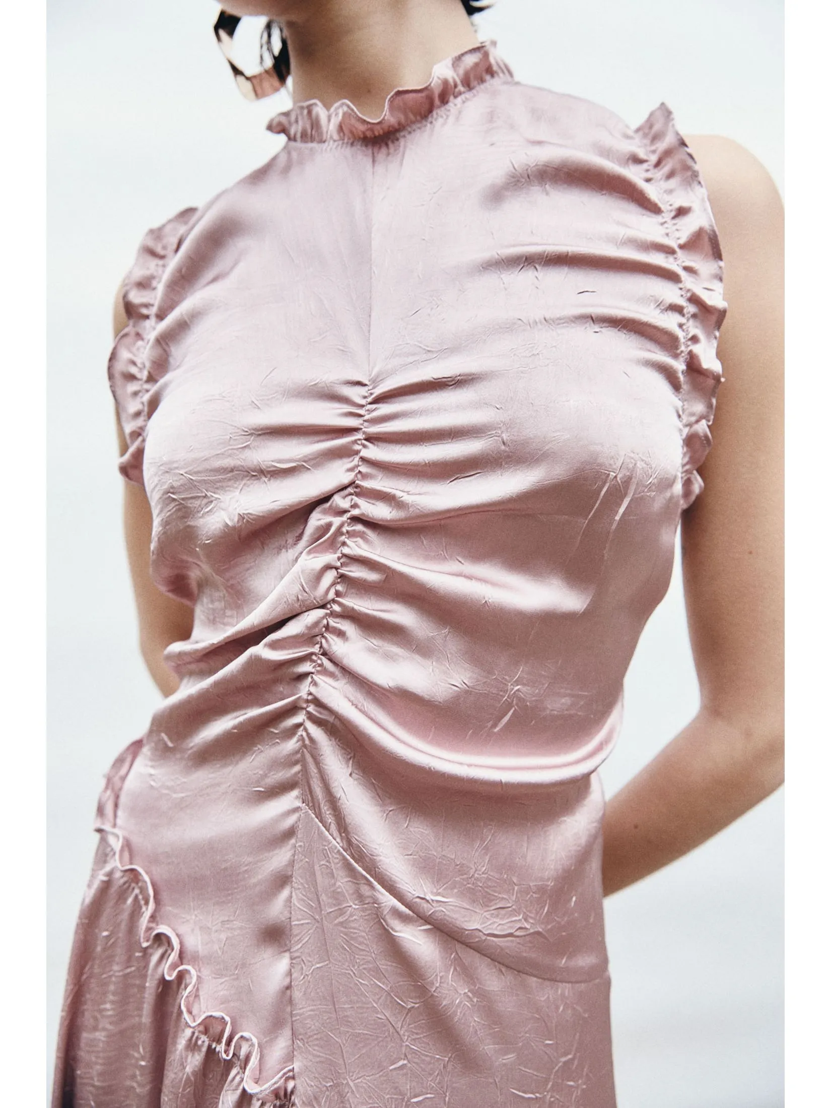 SFERA Women Dress Sleeveless Printed Long Light Pink