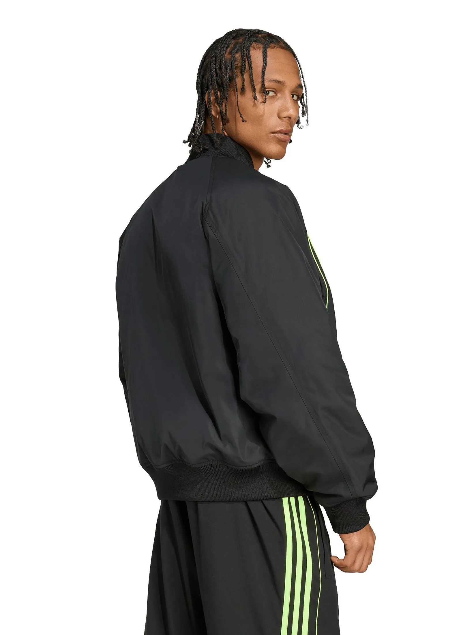 ADIDAS Men Jacket Teamgeist Padded JX4082 Black / Signal Green