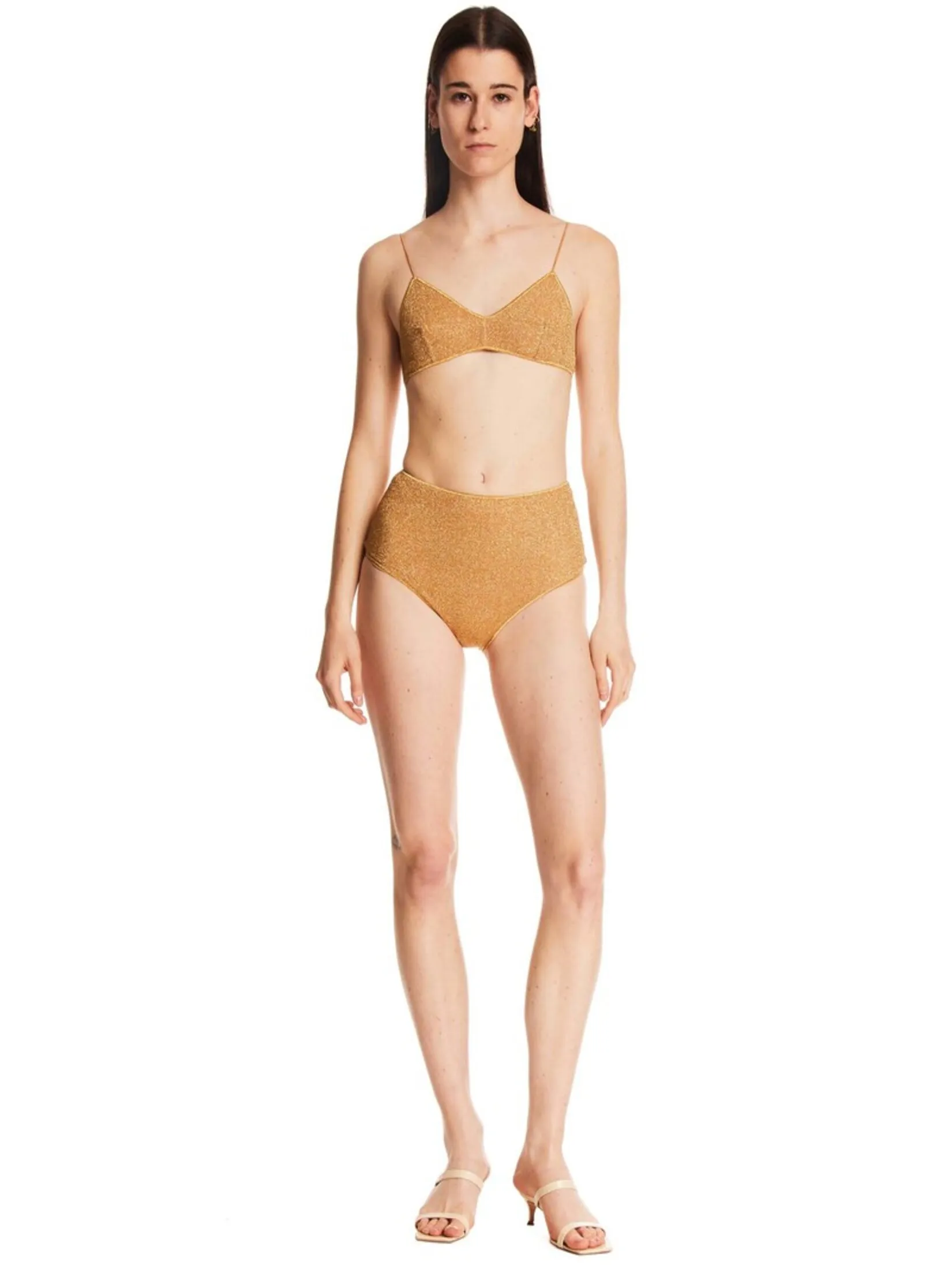 OSEREE LUMIERE BRA HIGH WAISTED IN GOLD
