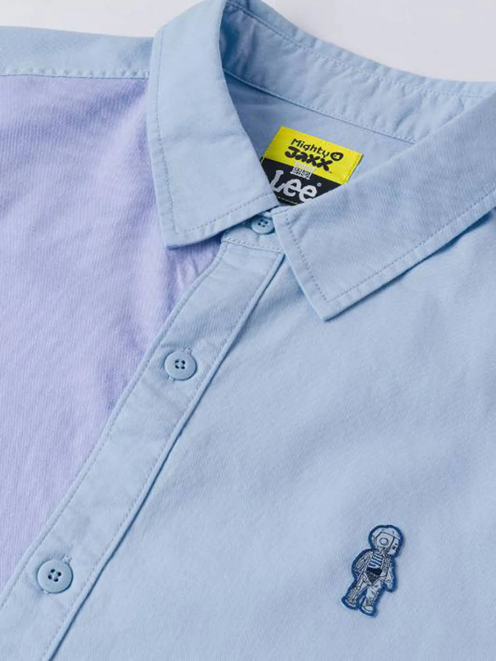 LEE Men s Shirt Long Sleeve Lee x Mighty Jaxx Collection Comfort Fit BLUE