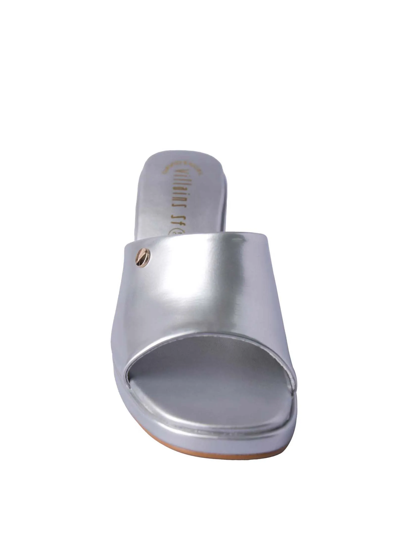 VILLAINS SF GENTLE BREEZE Women's Heeled Sandals SILVER PATENT