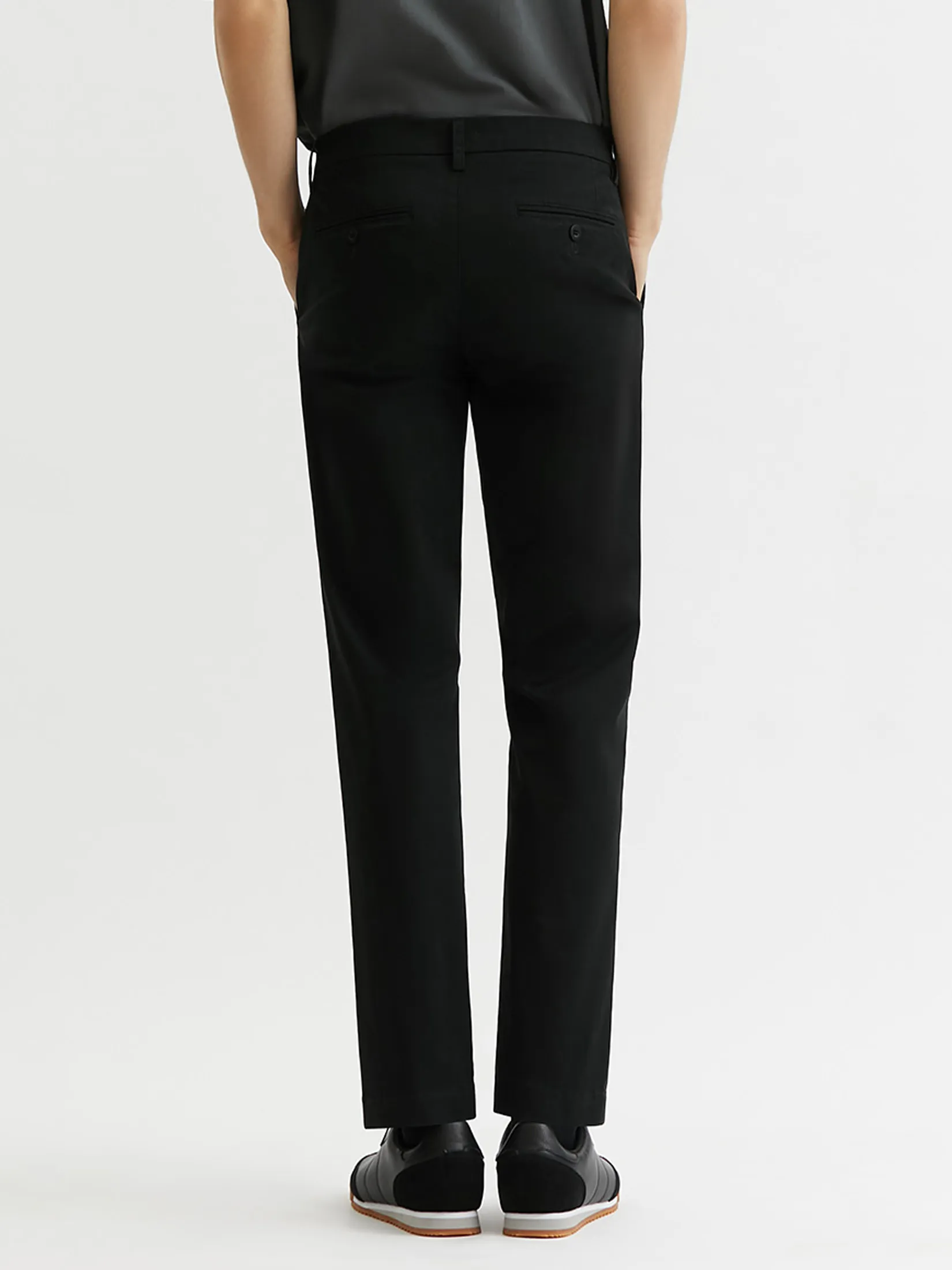 DAPPER Men Slim-Fit Comfort Chino Pants Black