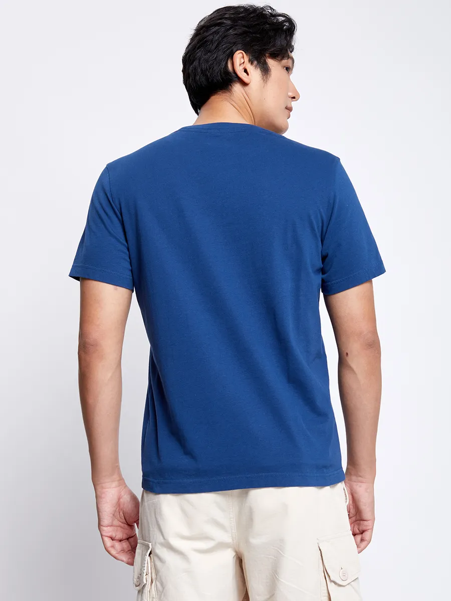 DEFRY 01 Men T-shirt Crew Neck Printed Navy