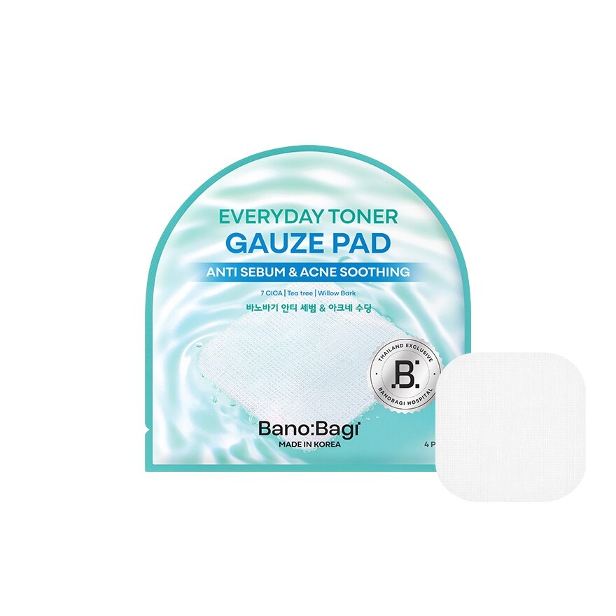Banobagi Everyday Toner Gauze Pad Anti Sebum  Acne Soothing 4'S