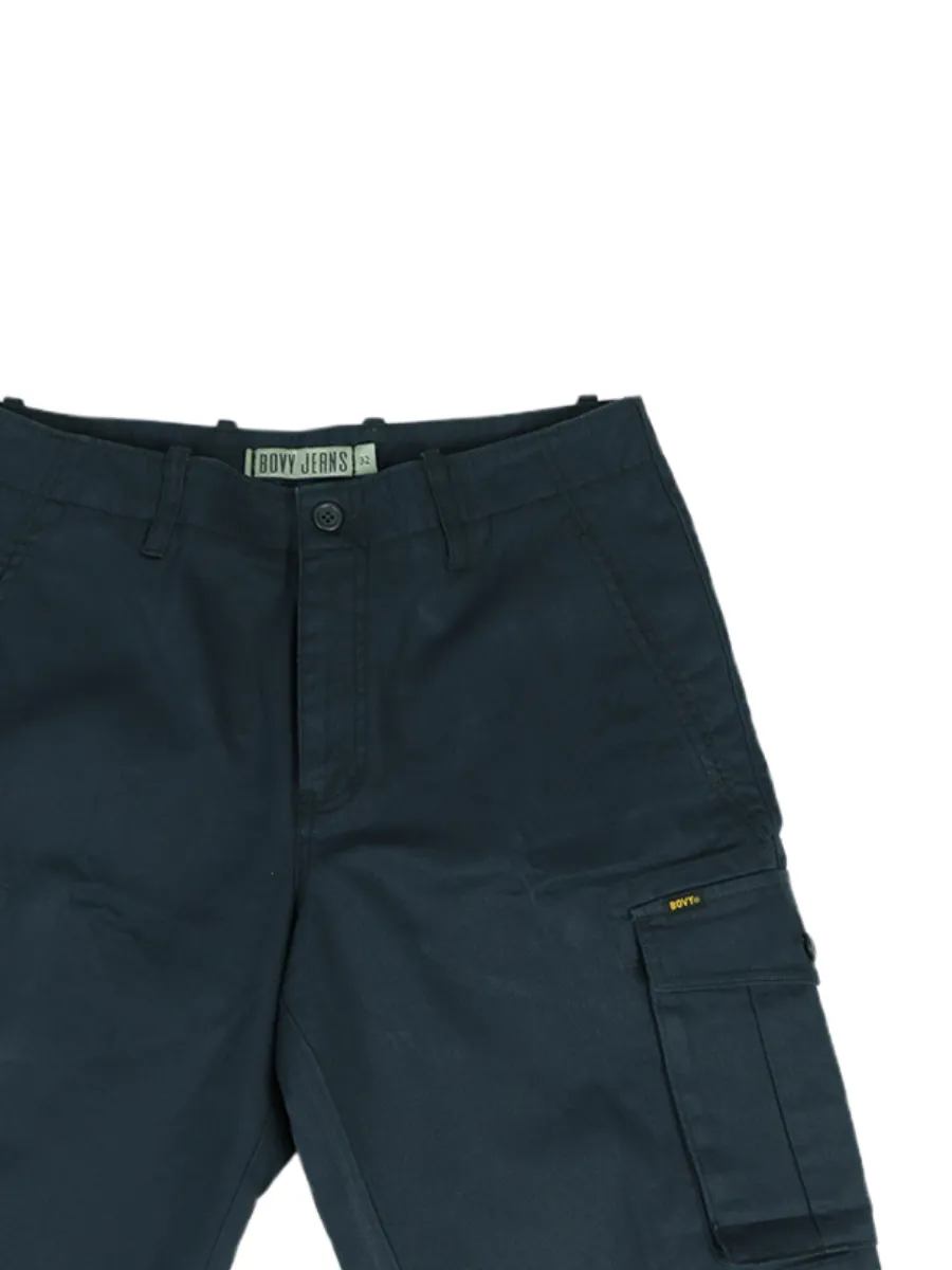 BOVY MEN S CARGO-SHORT PREMIUM COTTON BLACK