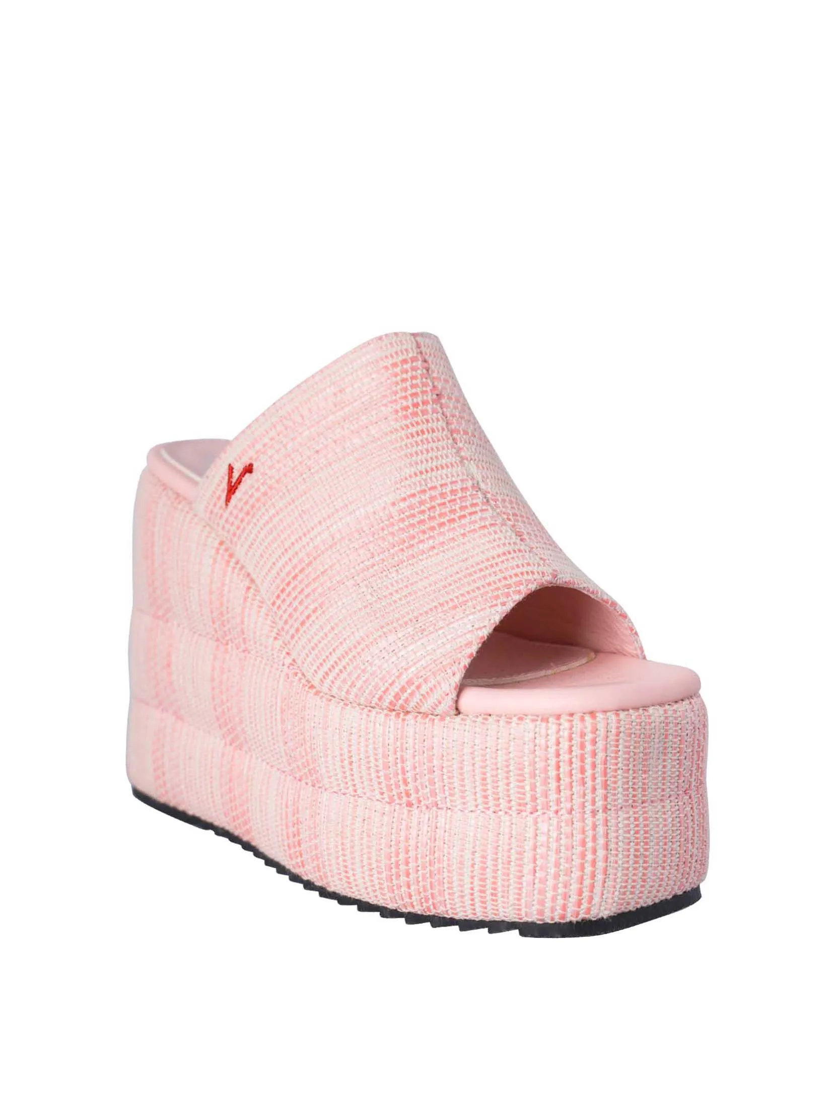 VILLAINS SF SUPERB-QT Women's Platform Heeled Sandals PINK MULTI