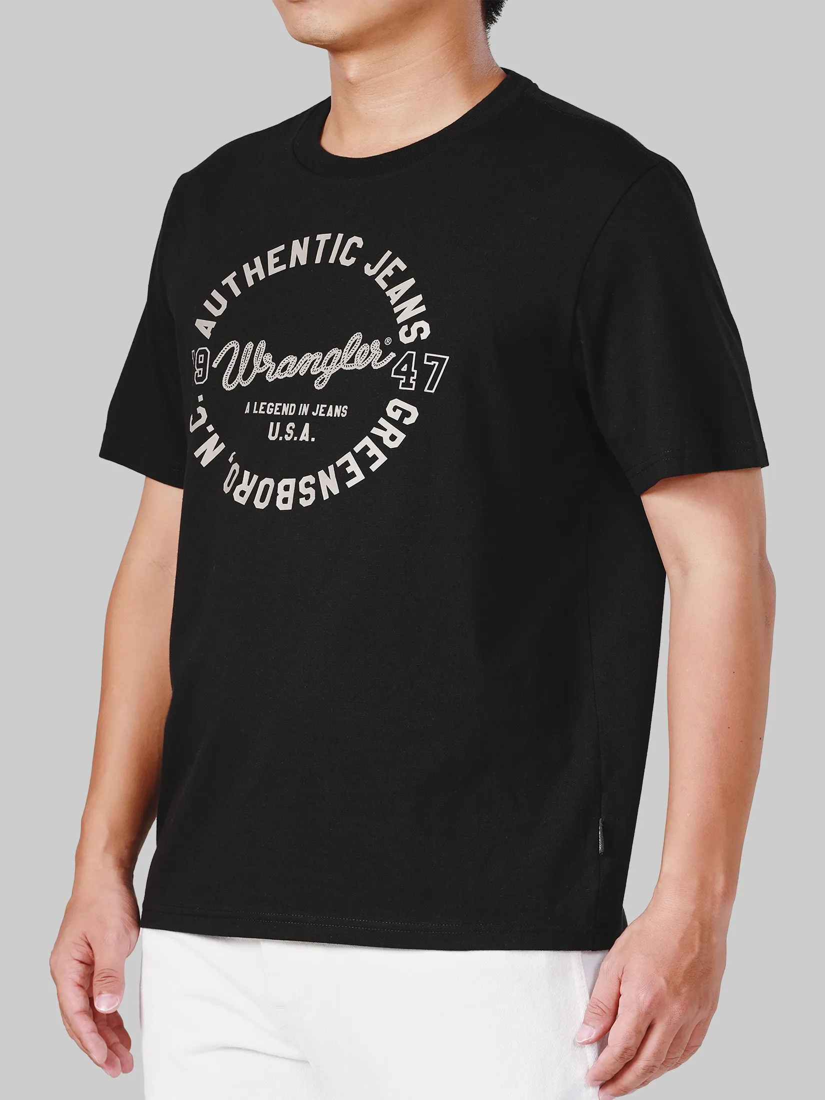 WRANGLER Men's Tee Short Sleeve Regular Fit Black