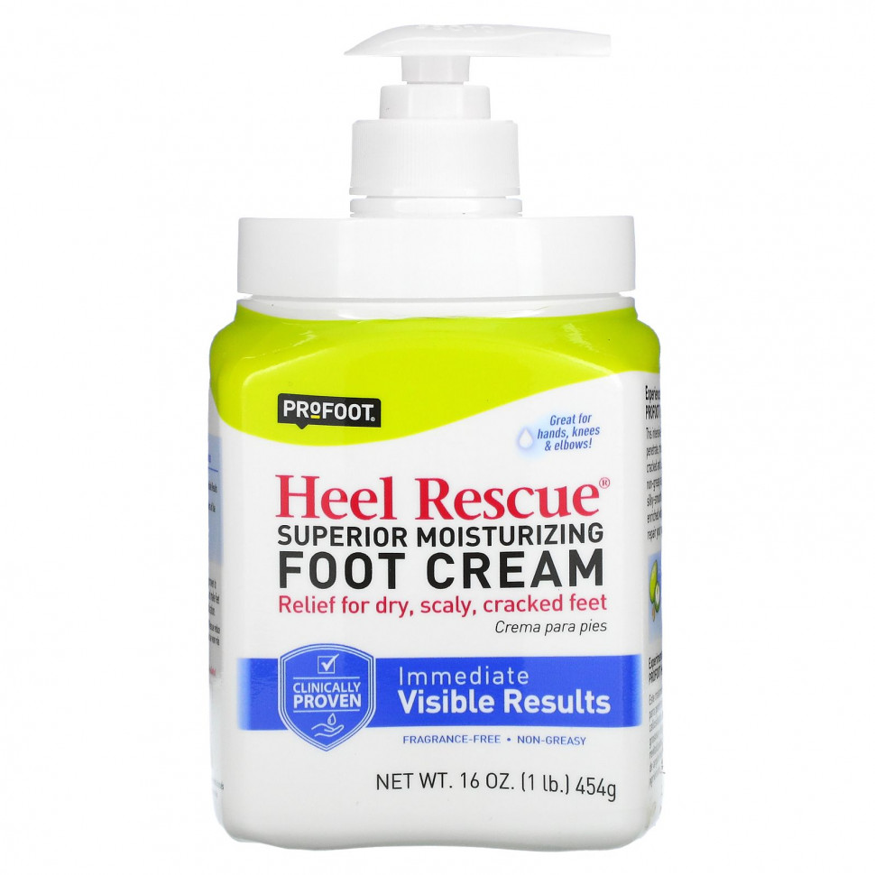 Profoot, Heel Rescue, превосходный увлажняющий крем для ног, без отдушек, 454 г (16 унций)
