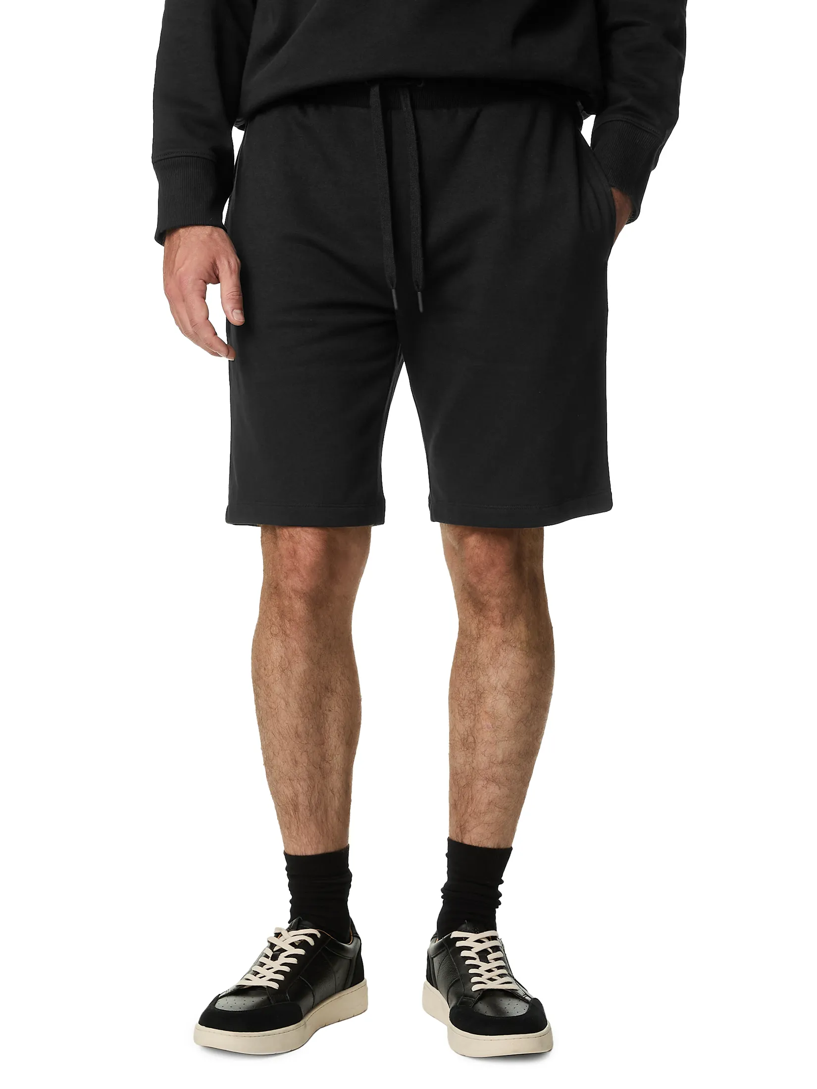 MARKS & SPENCER Men Jersey Shorts Cotton Rich Oversized Black