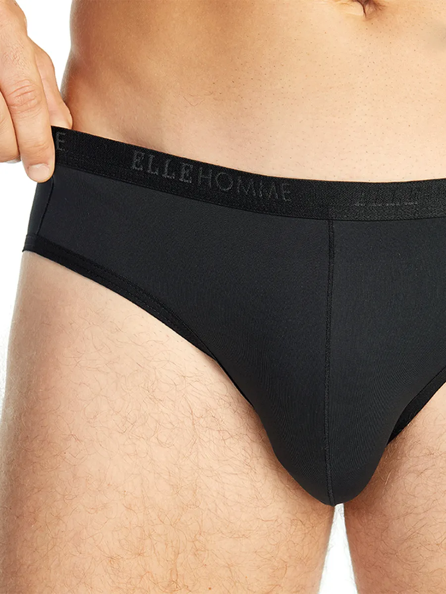 ELLE HOMME MEN BRIEFS UNDERWEAR KUB7925 PACK3 KUB7925MX - BLACK/NAVY/GREY