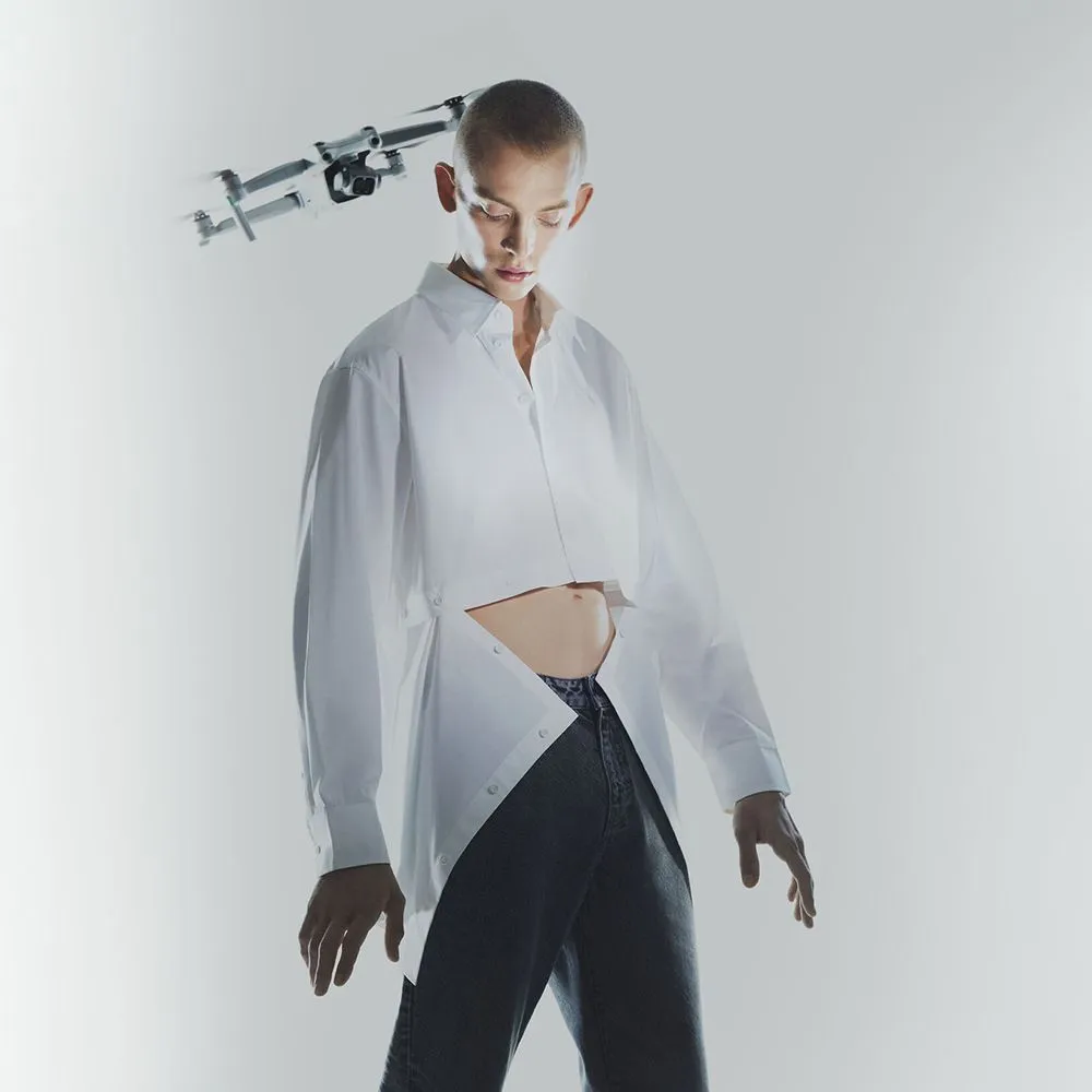 KARL LAGERFELD CARA LOVES KARL Transformer Men Shirt White