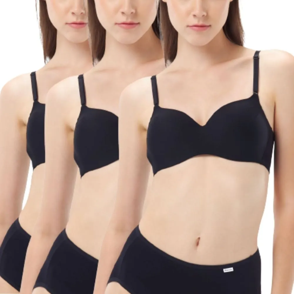 WACOAL Black Wireless Bra Set 3 pcs. WB3X96