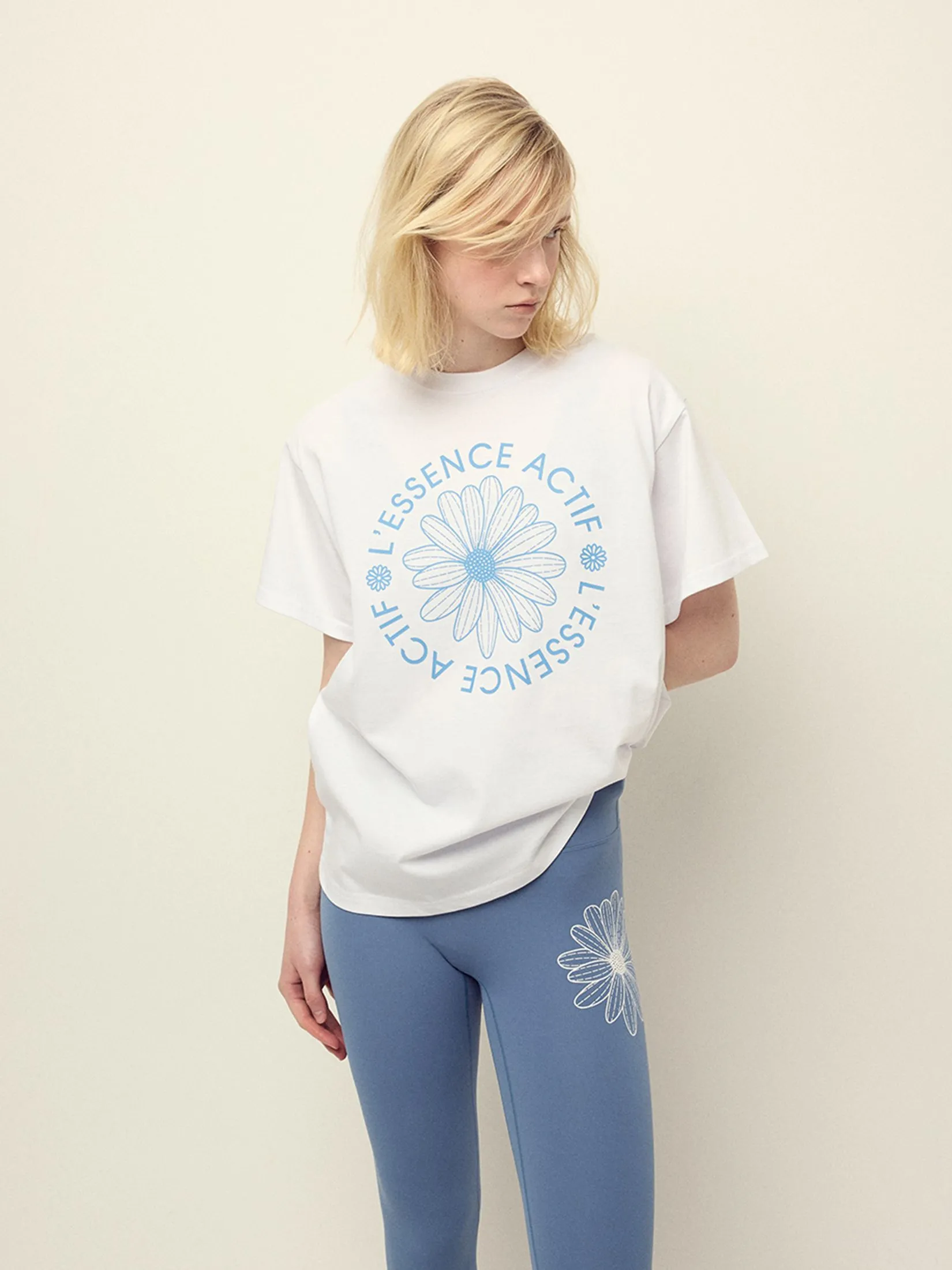 MARDI MERCREDI ACTIF T-Shirt Actif Emblem White Blue F