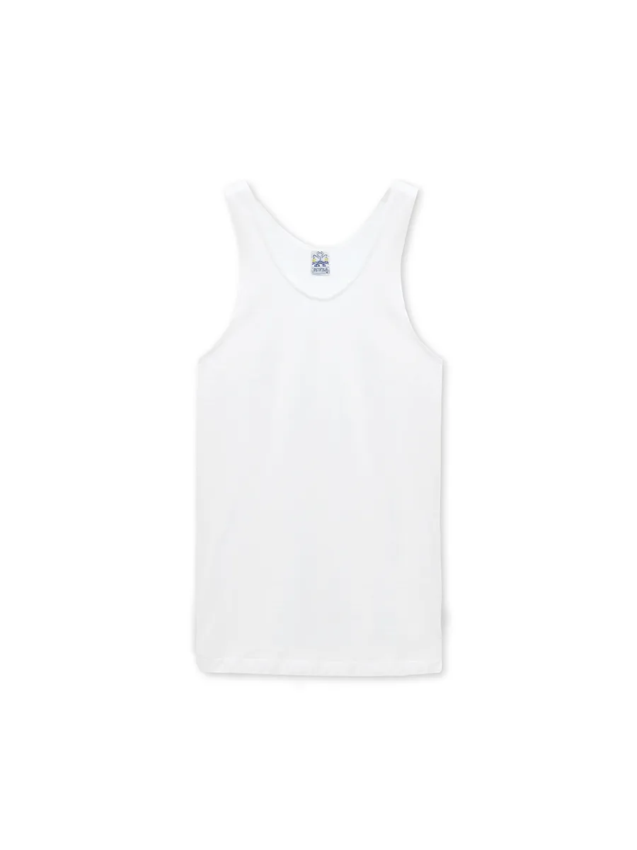 DOUBLE GOOSE Double goose White classic singlet.