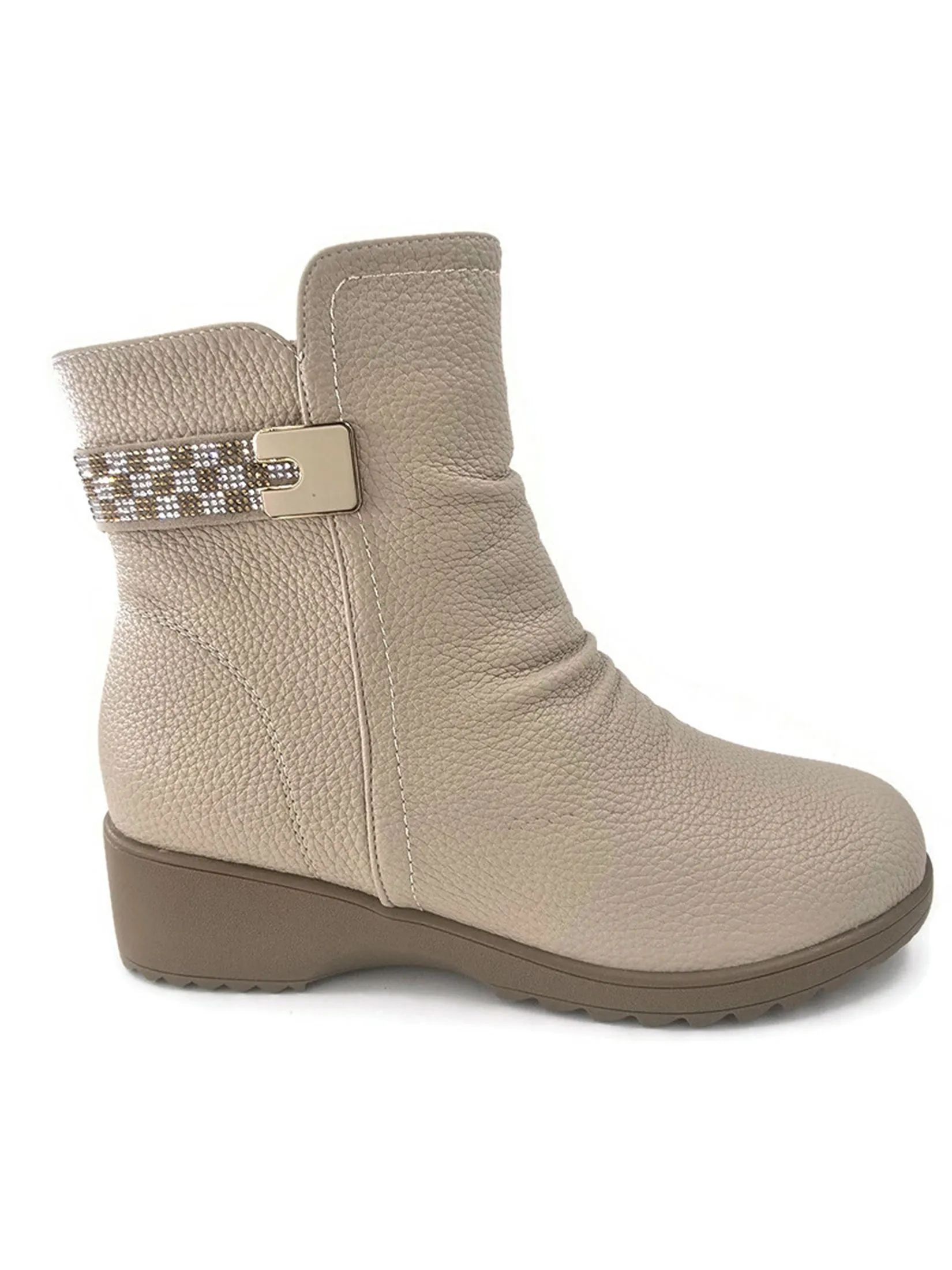 KLIN Woman Wedge Boots Beige