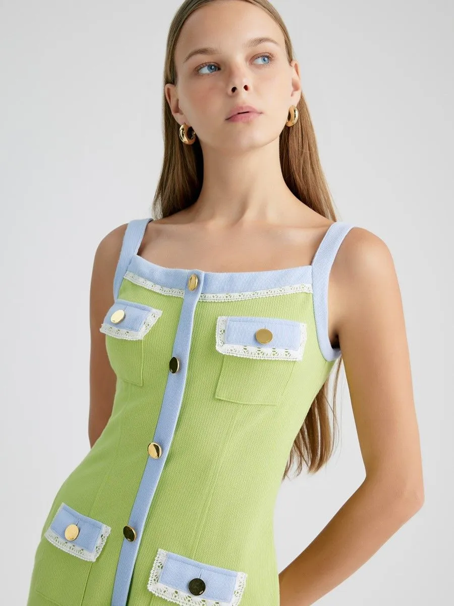 ASV ( SS24)Mariposa Women Mini Dress Green