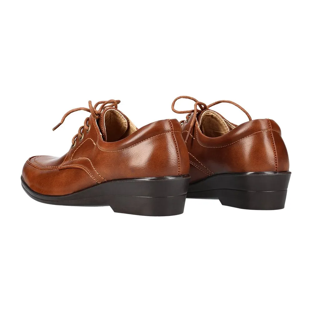 D'ARTE BROWN LEATHER SHOES D65-21767