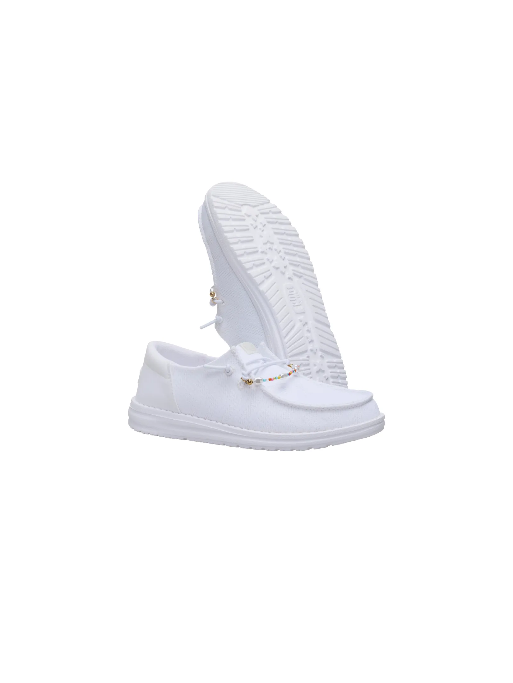 HEYDUDE WENDY FUNK MESH SHOELRY  WHITE