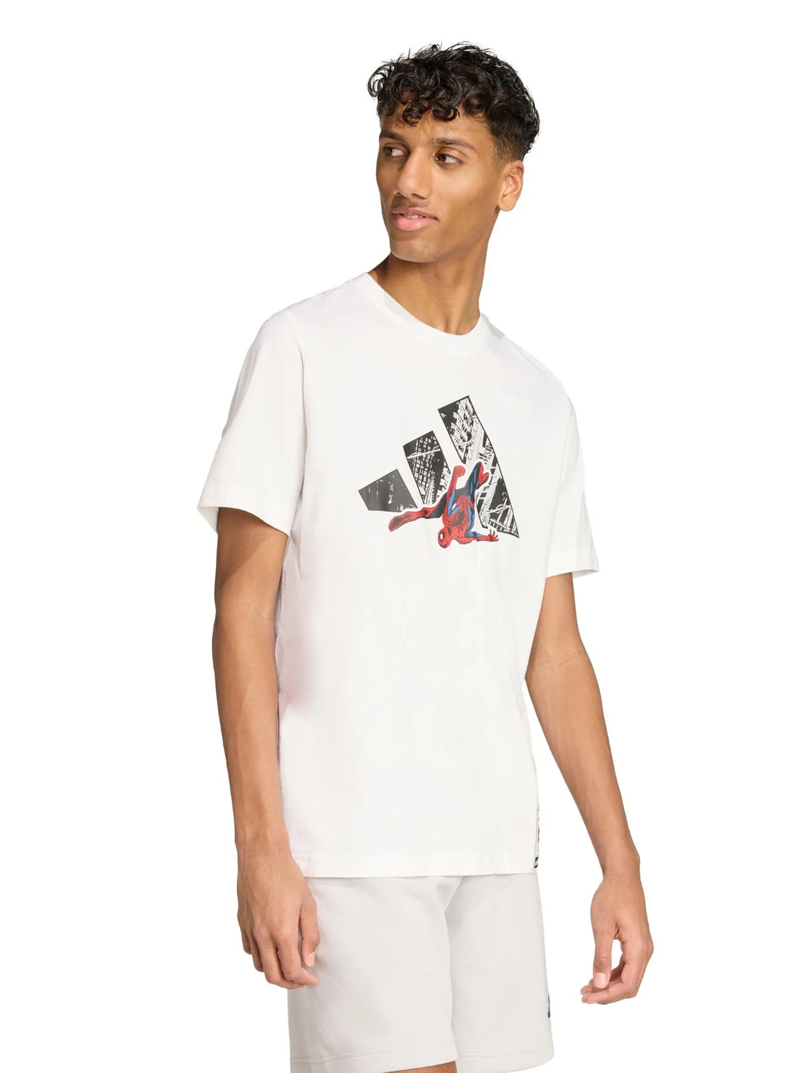 ADIDAS Men T-Shirt Adidas Marvel Spider-Man Logo JW8842 White
