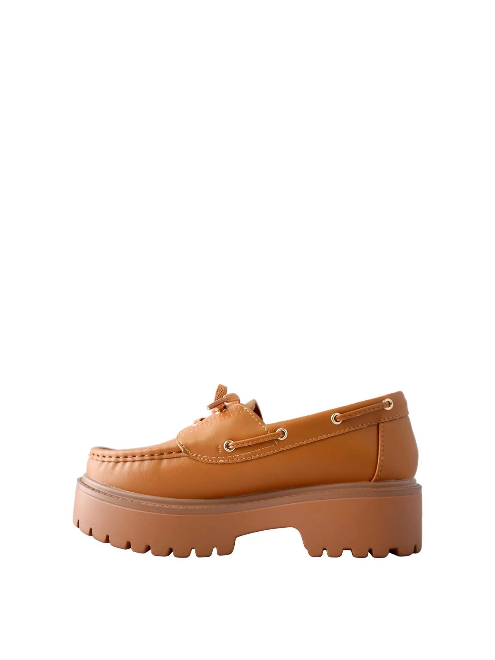 VILLAINS SF ZEAL Women's Platform Loafer Heels BROWN