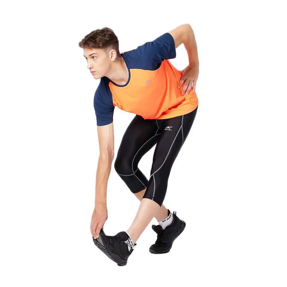 SPANDEX Black/Grey-HP002-Compression 3/4 pants