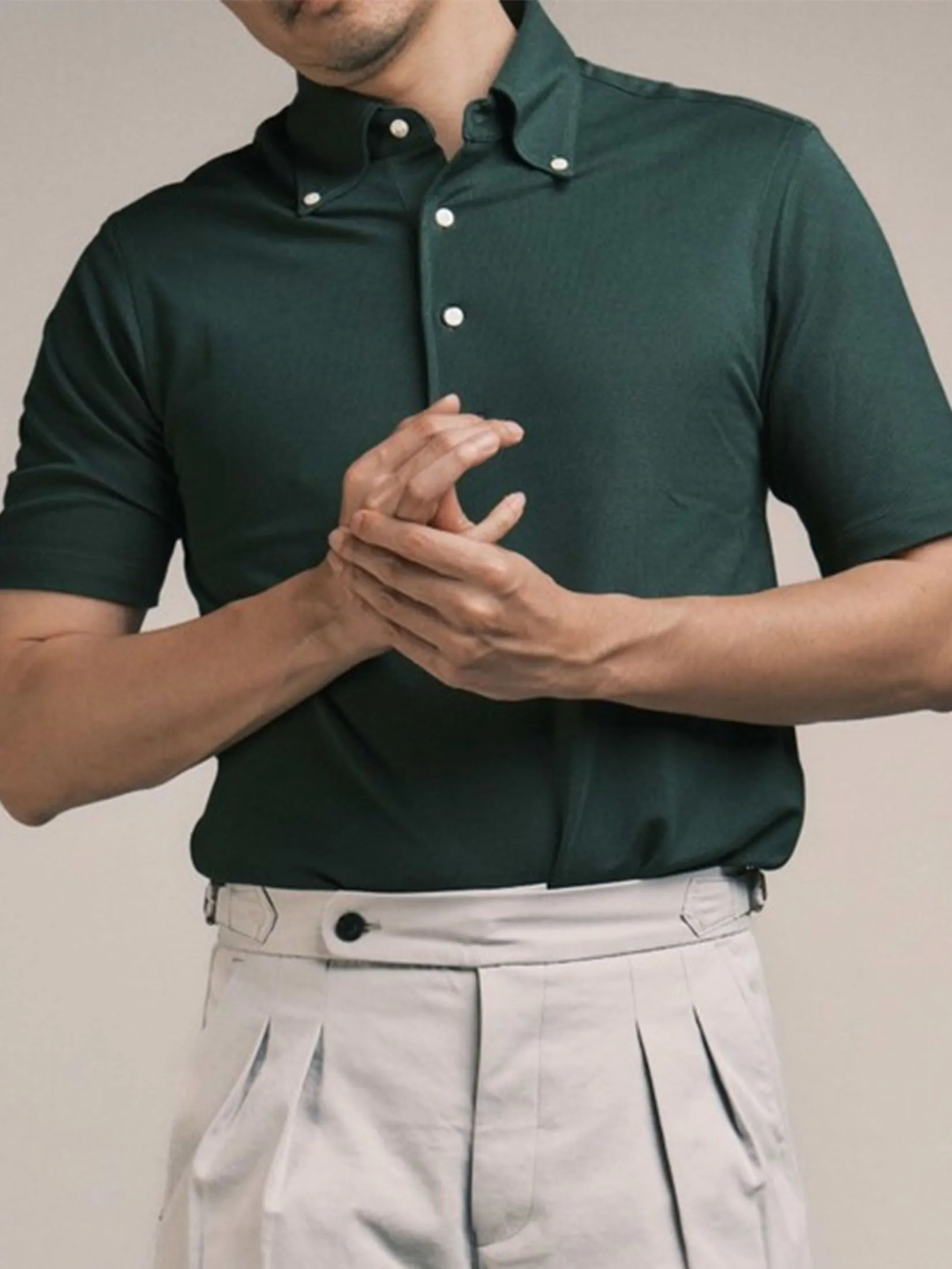 ERA-WON Men Polo Shirt Collection "Brother" Green