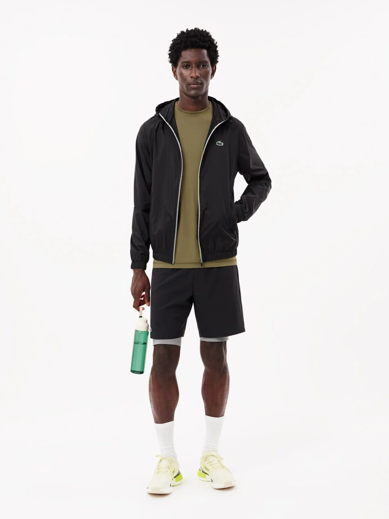 LACOSTE Slim Fit Stretch Jersey Sport T-shirt Green