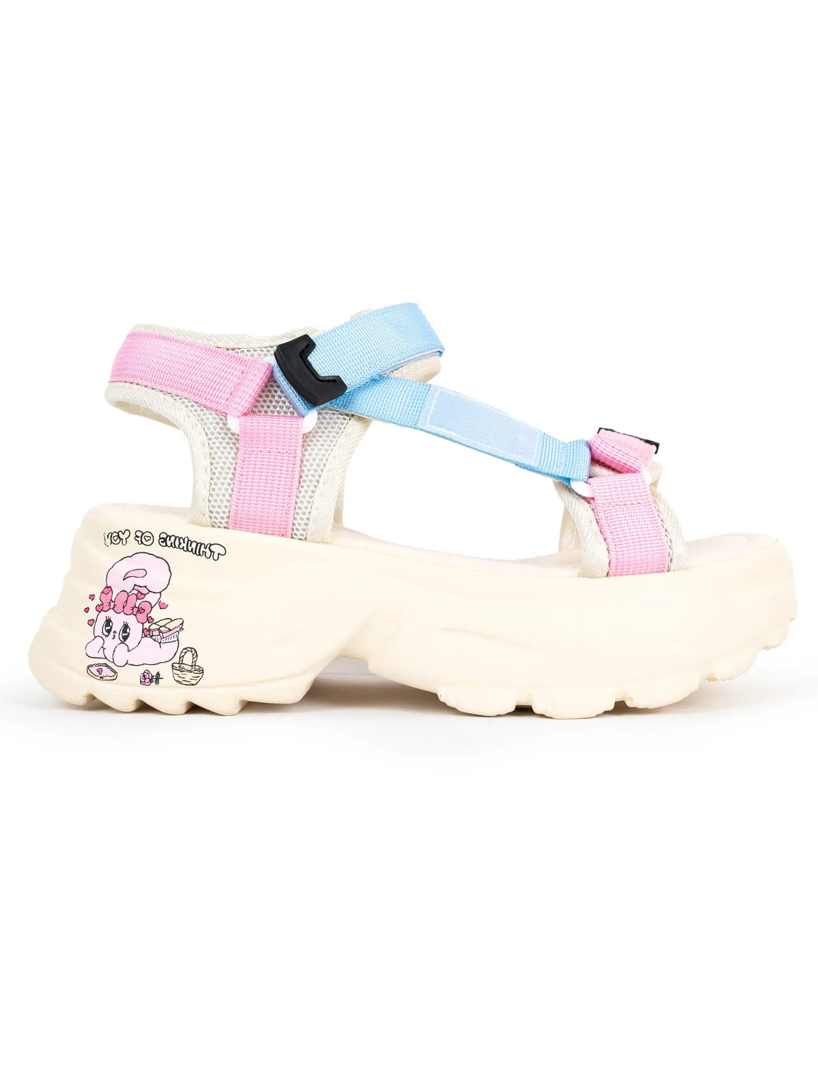 ROVING FOX Women's Sandals collab Esther bunny FB Pink