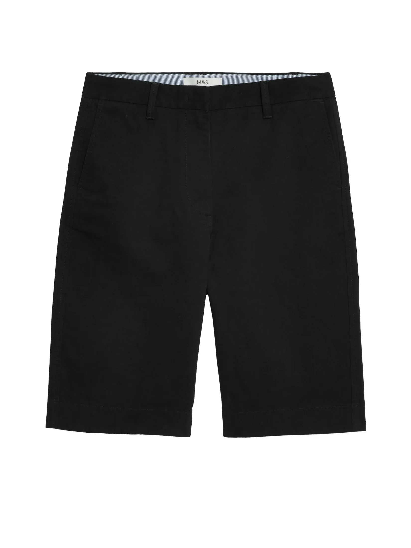MARKS & SPENCER Women Chino Shorts High Waisted Cotton Rich