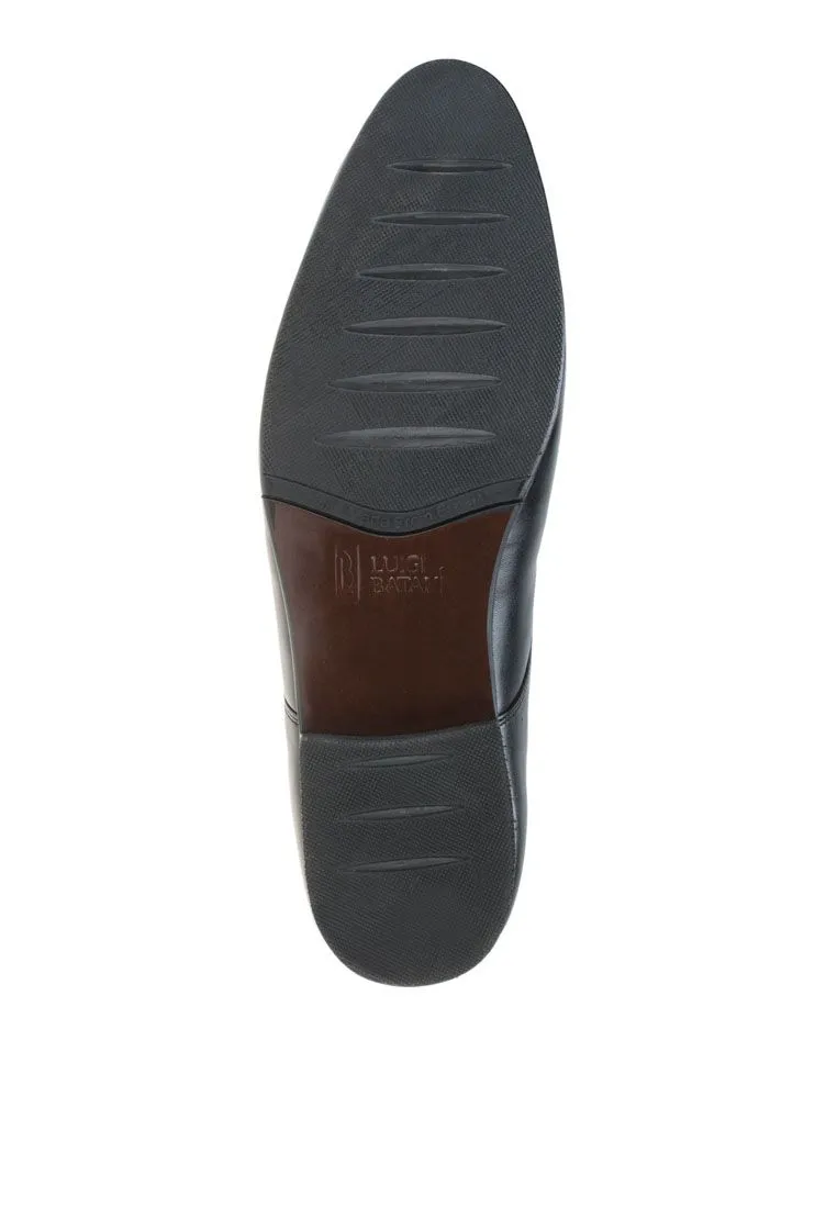 LUIGI BATANI Black Pointed Total Formal Shoes