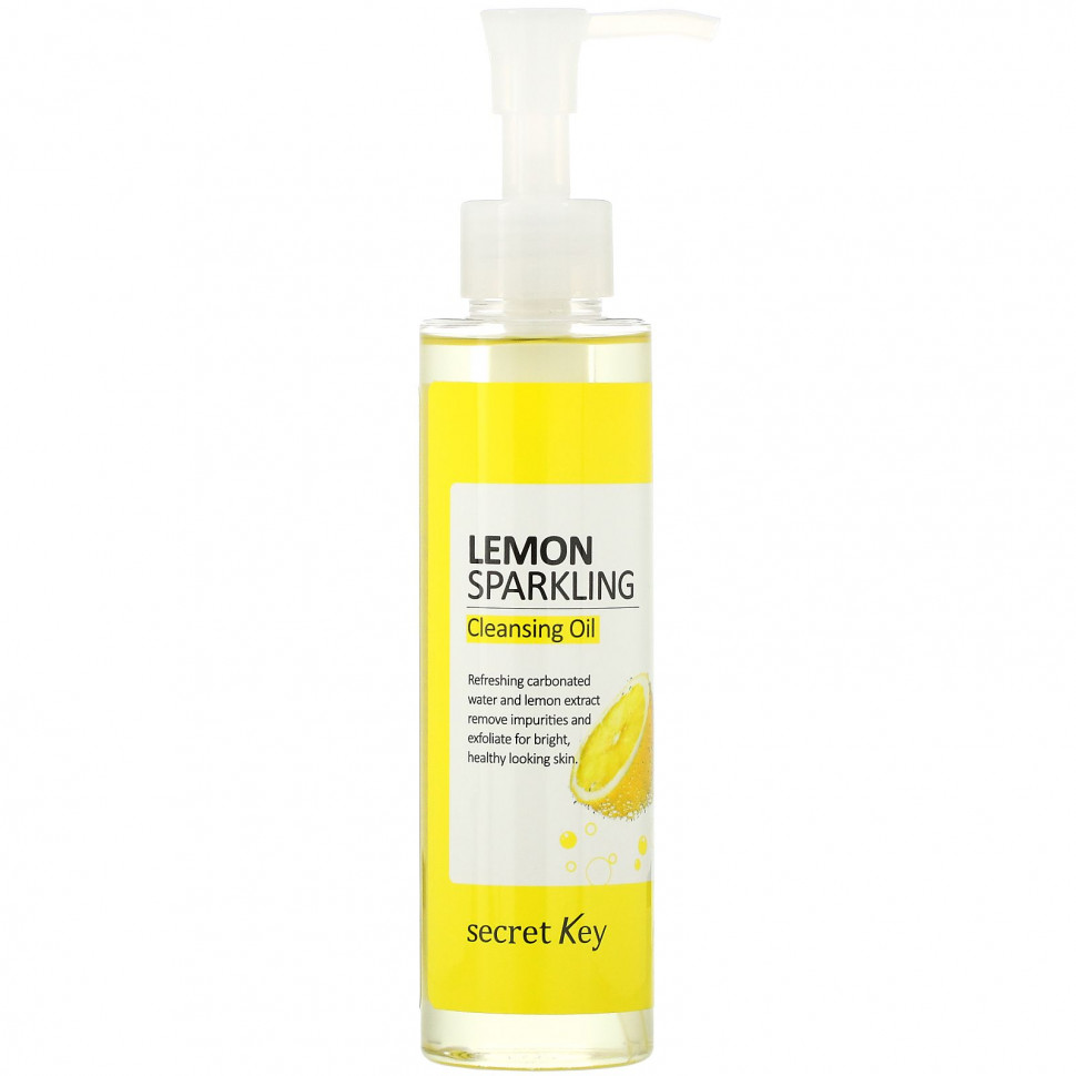 Secret Key, Очищающее масло Lemon Sparkling Cleansing Oil, 5,07 жидких унций (150 мл)