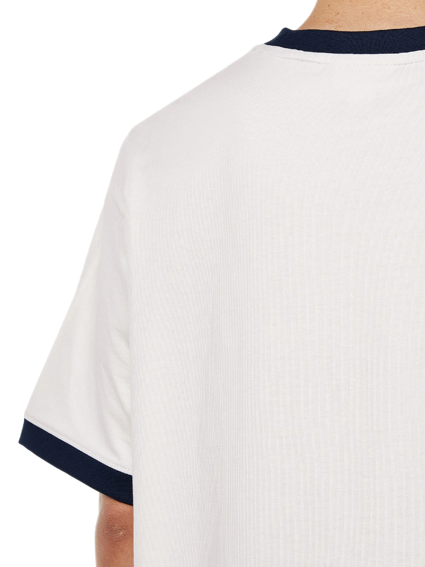 CALVIN KLEIN Men s Relaxed Fit Retro Logo Ringer Short Sleeve T-Shirt White