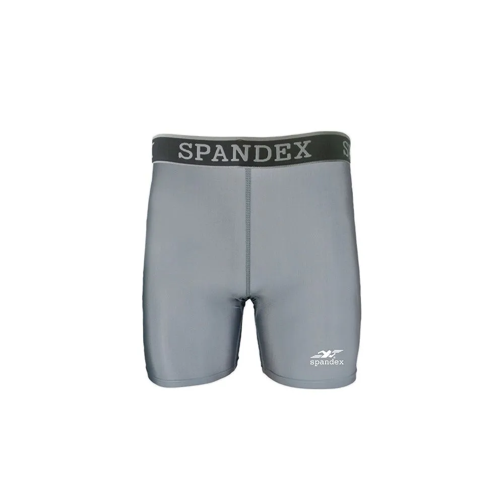 SPANDEX Grey-YP001-Compression short pants