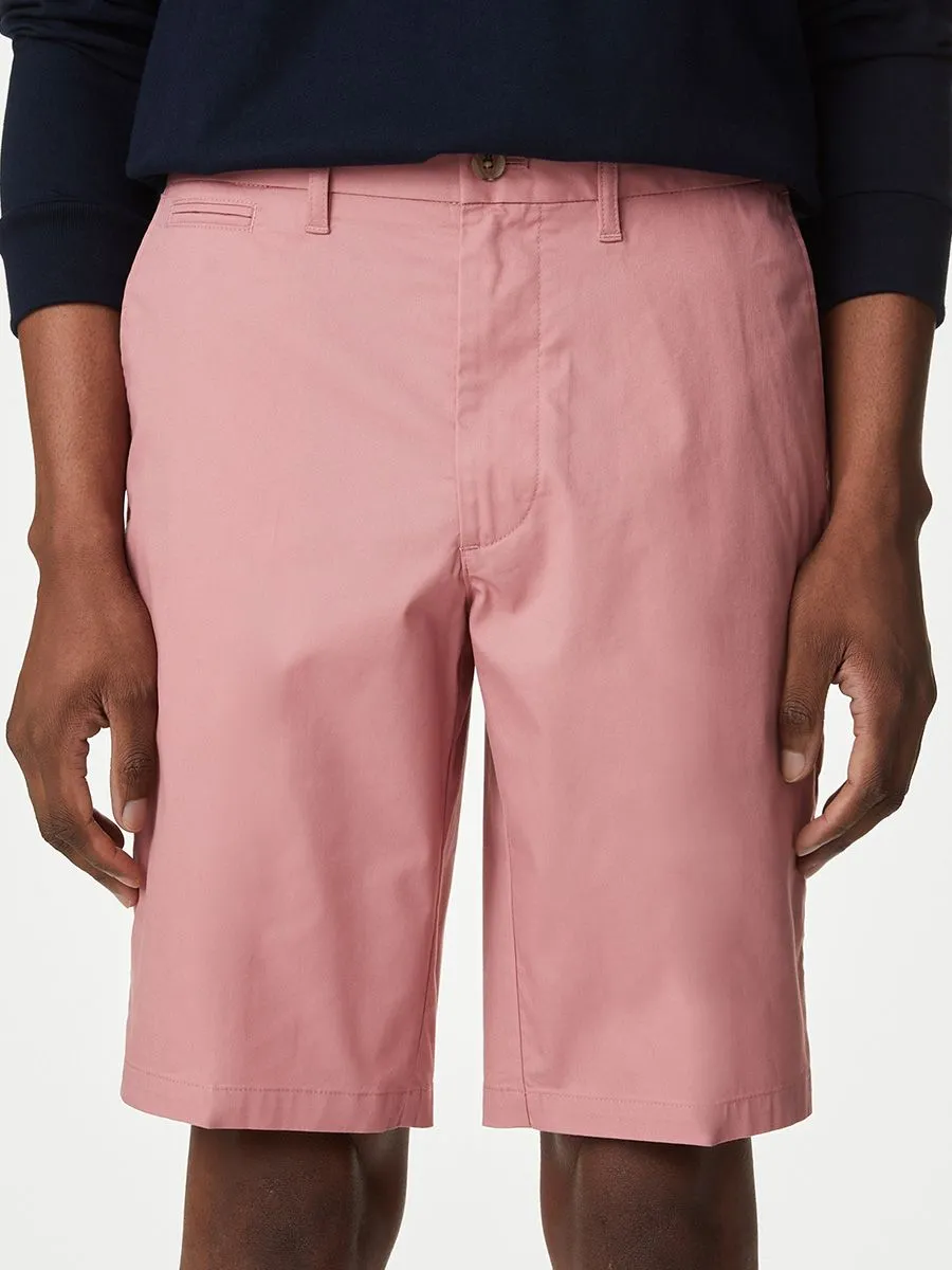 MARKS & SPENCER Men Chino Shorts Super Lightweight Stretch Pale Rose