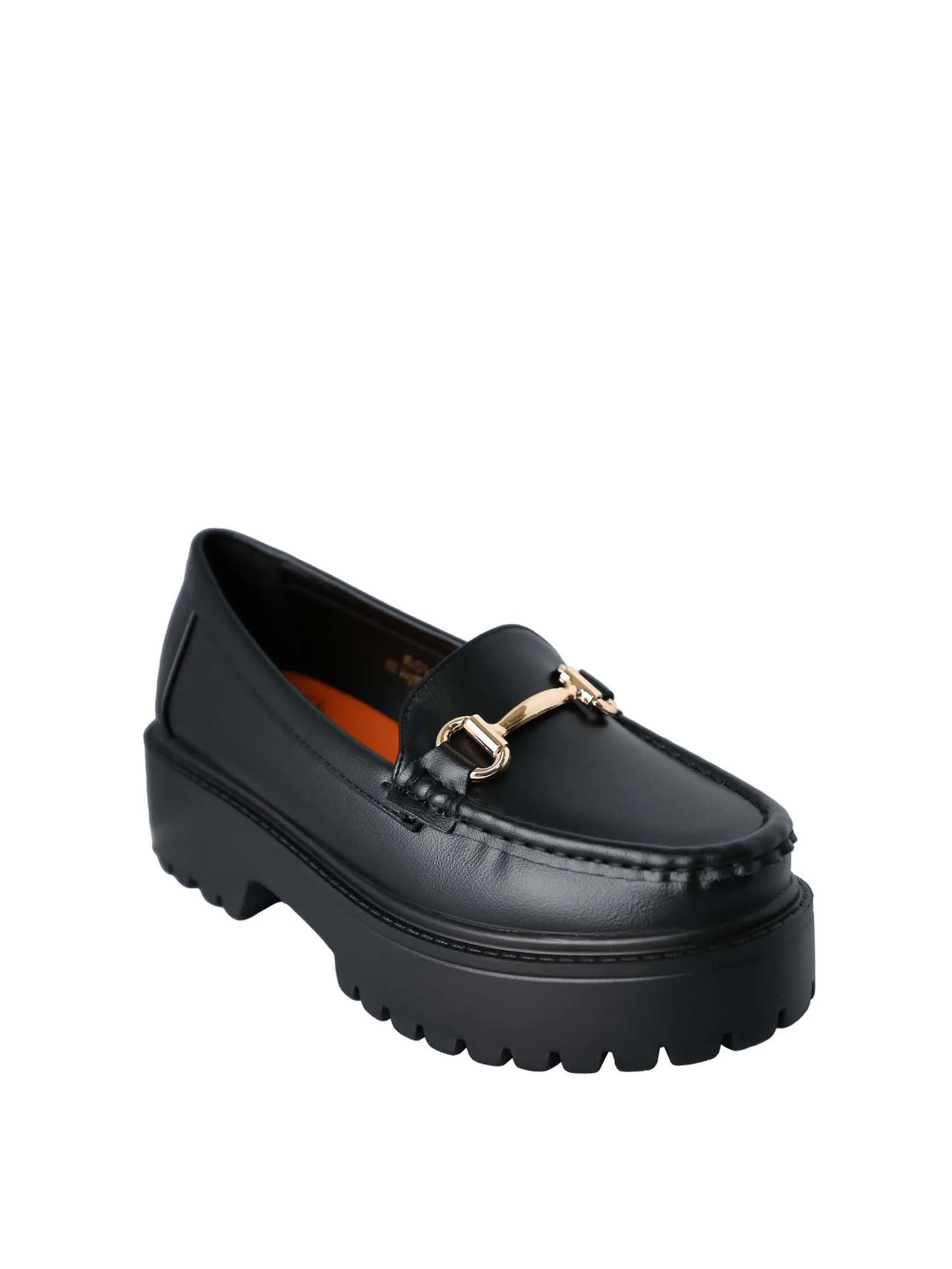 VILLAINS SF ROVE Women's Platform Loafer Heels BLACK