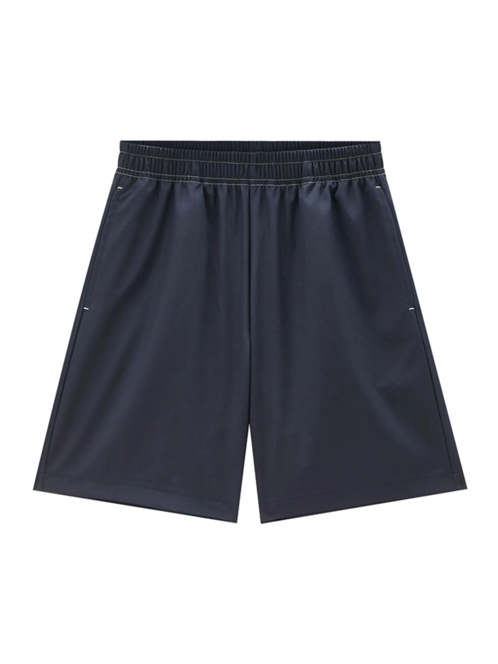 GIORDANO Women's Beau Monde Regular 4-Way Stretch Shorts (Online Exclusive) Navy Blue Size - L