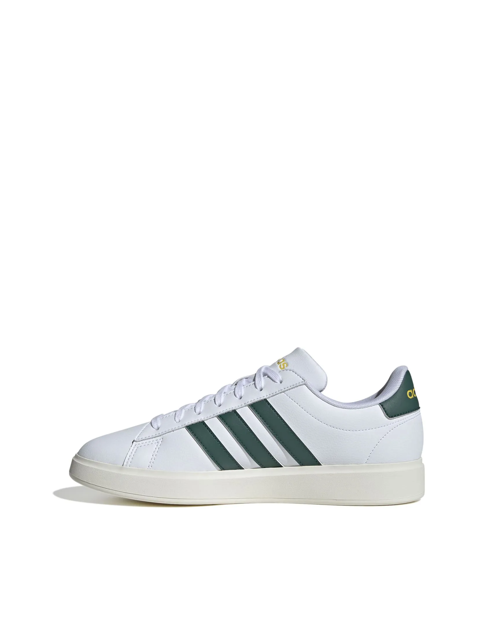 ADIDAS Men Shoes Grand Court 2 Cloud White / Collegiate Green / Utility Yellow