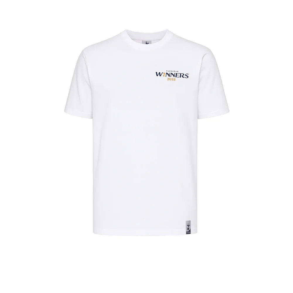 SPURS European Winners 2025 Graphic Men T-Shirt White - SP699AP576ENTH