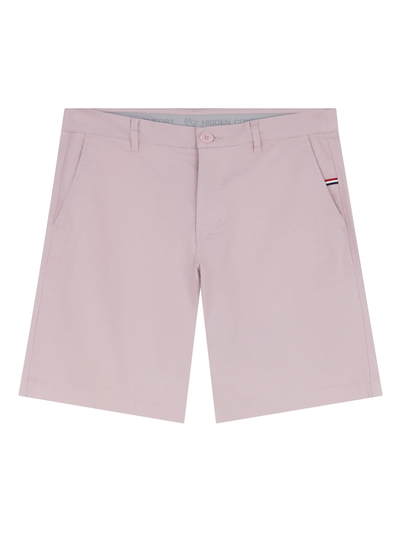 GIORDANO Men's Slim Taper Bermuda Shorts (180° Elastic Waist) Burnished lilac Pink