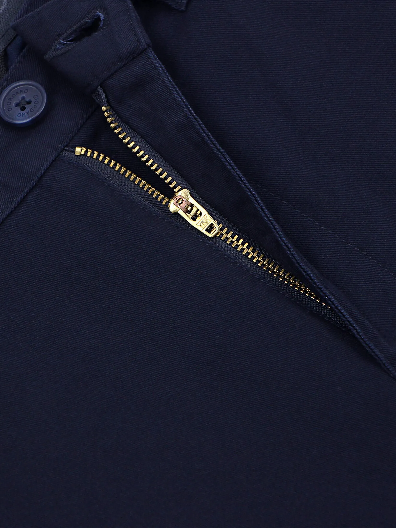 GIORDANO Men's Low-Rise Skinny Stretch Pants (180° Elastic Waistband) Navy blue