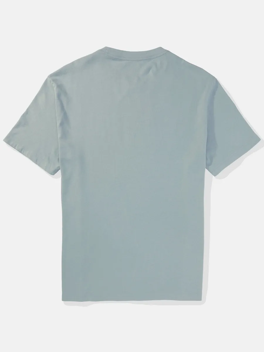 AMERICAN EAGLE MEN G SS INTL ELEVATED SET IN TEE- PC DYE + SERIOUSLY SOFT WASH 401 LIGHT BLUE