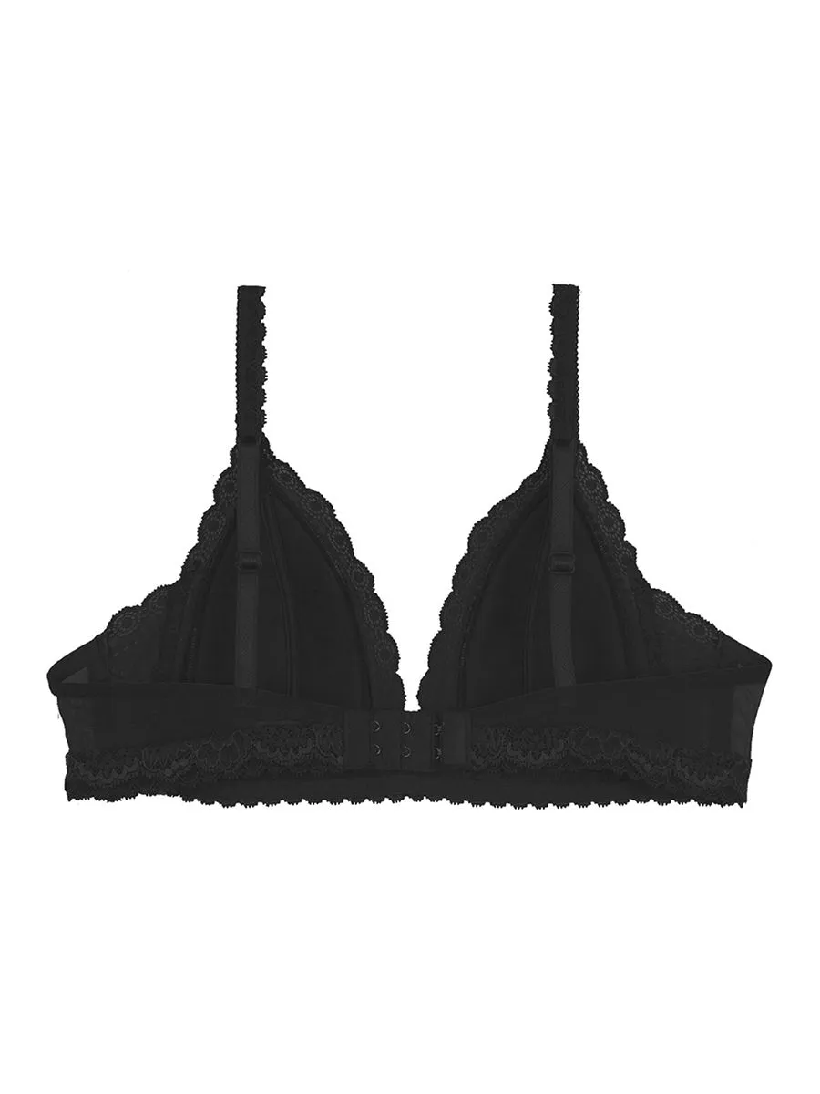 BSC LINGERIE Women Bra Lace Wireless BB3320BL Black