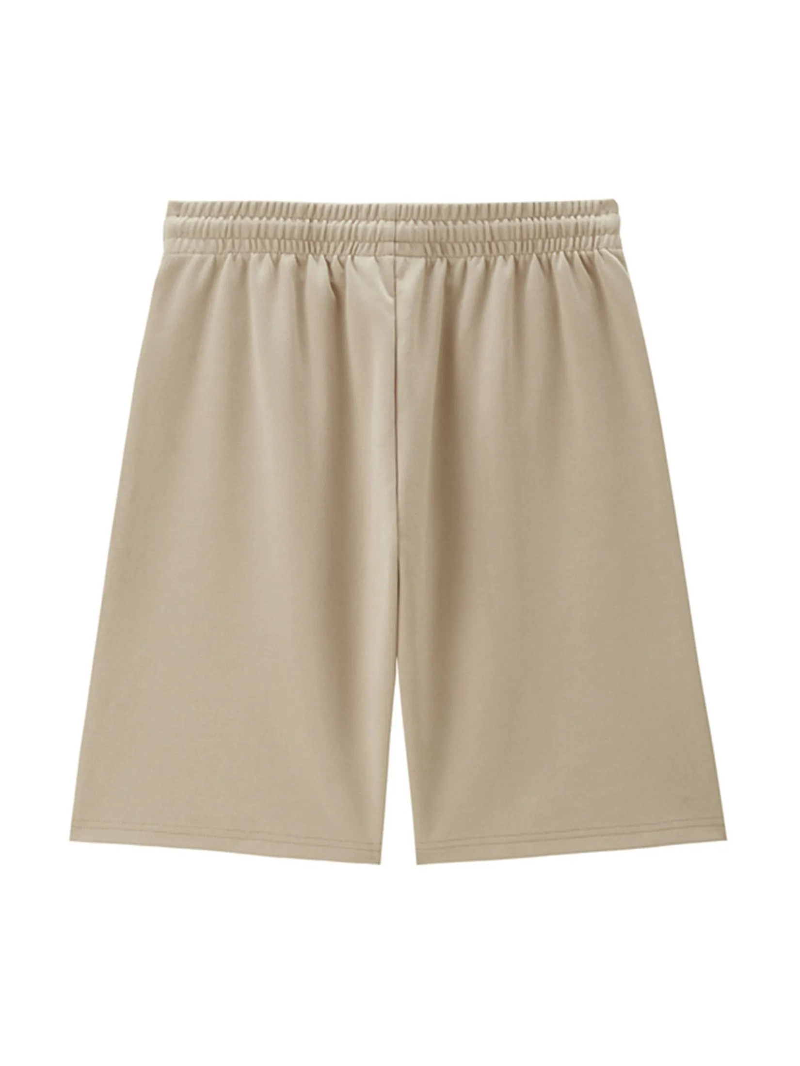 GIORDANO Men's Drawstring elastic waist shorts (Online Exclusive) Khaki