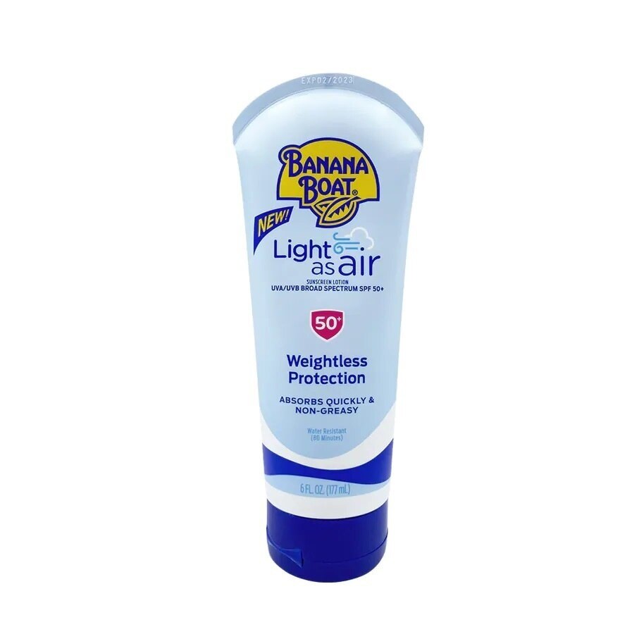 Banana Boat Light As Air Sunscreen Lotion UVA UVB Broad Spectrum SPF50+ 177 Ml.