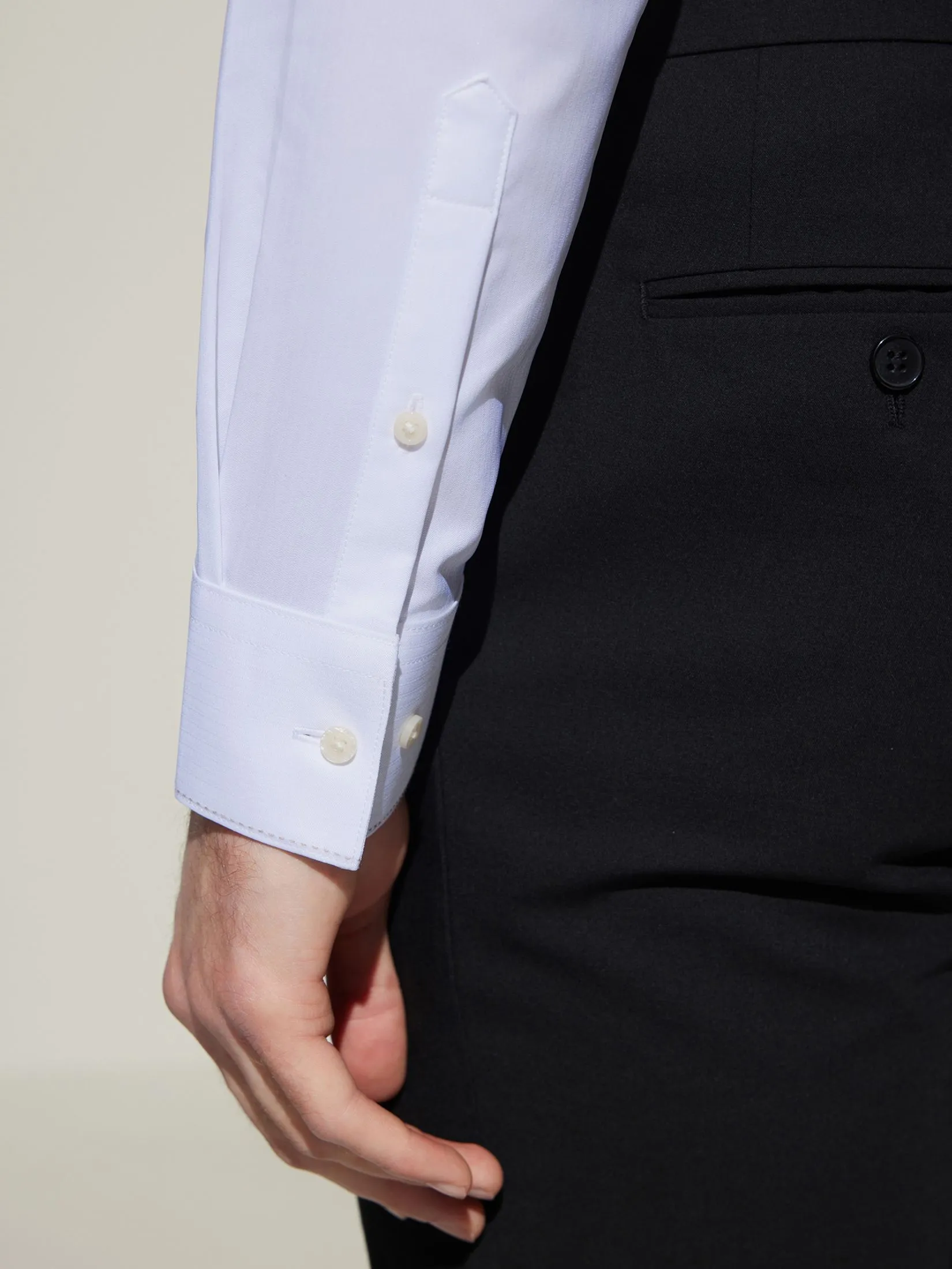 G2000 Men Clothing Non-Iron Dry Texture Shirt  Smart Fit - 5112338200 - White