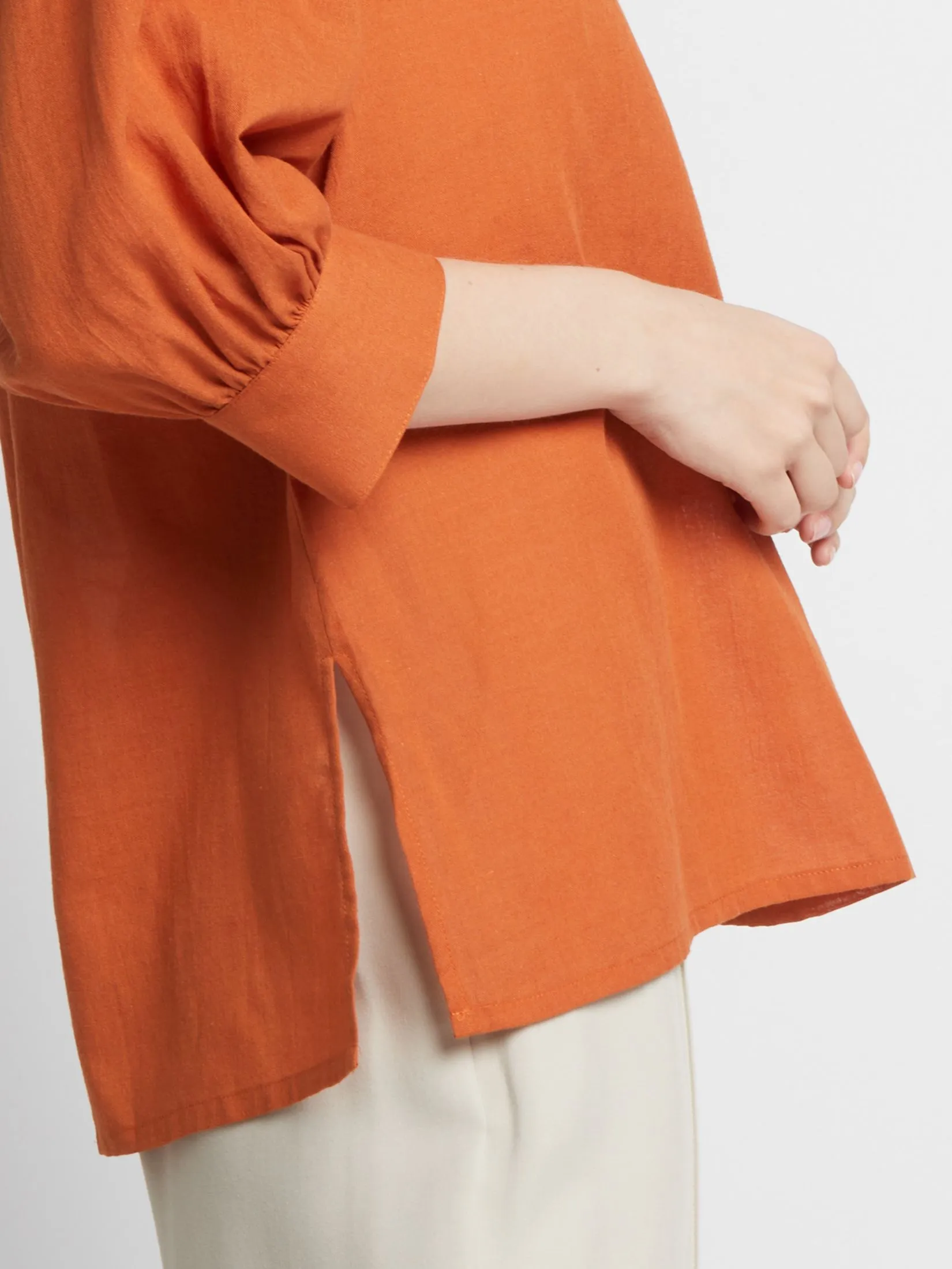 EASY PIECES Women Blouse Long Sleeves Collar Neck