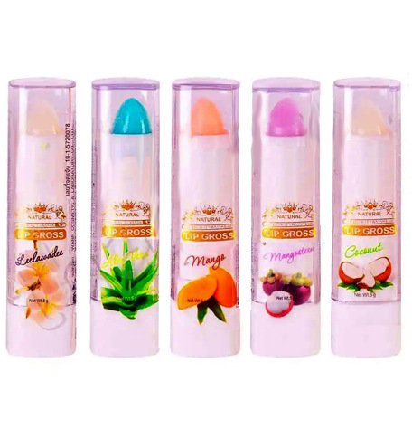 Гигиеническая губная помада - бальзам на фруктовых соках 4 вкуса