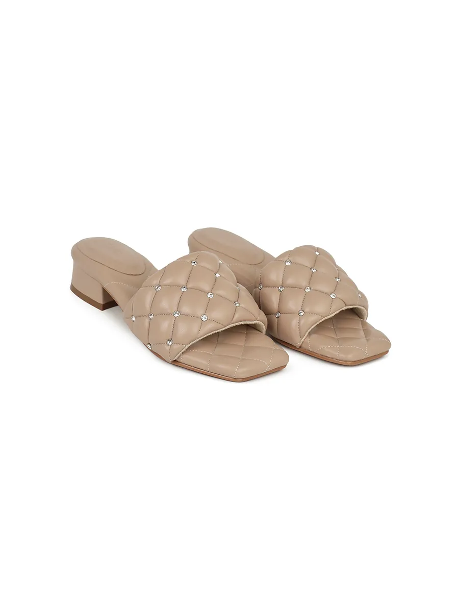 SHU WOMEN  PALETTE SOFT 1  LUCKY DIAMONDS SANDALS - BEIGE