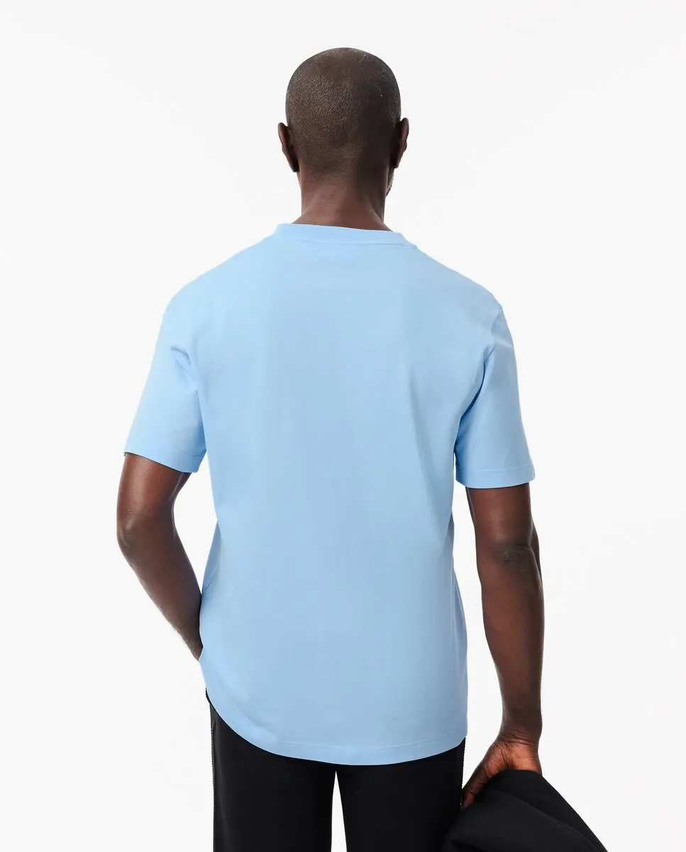 LACOSTE French Made Embroidered T-shirt Blue